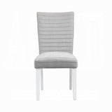 Grey and White Tufted Back Side Chairs B062P182767