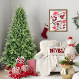 Artificial 7ft Green Christmas Tree with 1875PVC/Hard Needle Mixed Branch Tips, memory wireiron 81658317
