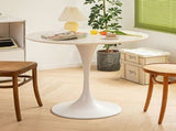 Modern Round Dining Table, 31.5'' Kitchen Dining Room Furniture, Coffee Table, Leisure Table, W2641P192315