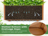 Natural Pine Wood Raised Garden Bed with Trellis & Hanging Roof, Elevated Wooden Planter Box with 62186901