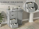 Gray MDF with melamine veneer, 56*30*80cm, 4 drawers, 1 door, bathroom vanity 04162468