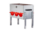 Automatic Chicken Feeder Rodent Proof, 6 Ports Large Capacity Metal Poultry Feeder with Legs and 52937021
