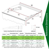 ZUN DA4734C Series Door Window Awning Made of 0.137 Inch Thick Crystal Solid Polycarbonate Sheet and W2205P179822