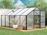 6x10 FT Polycarbonate Greenhouse Raised Base and Anchor Aluminum Heavy Duty Walk-in Greenhouses for 81183691