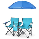 ZUN Outdoor camping chair with umbrella 38206197