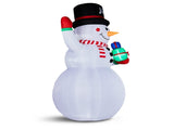 12FT Tall Lighted Christmas Inflatable Decoration, Inflatable Giant Snowman Holding Gift Boxes, 18336363