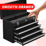 ZUN Metal Tool Box with 4 Drawers Portable Steel Tool Chest with Metal Cylinder Lock and Latch Closure, W3037P241994