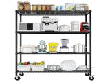 Heavy Duty Shelves 55.12" W Wire Shelving Unit with Wheels 2500LBS NSF Metal Shelves for 57263516