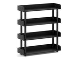 4-Tier Anti-Tipping Open Bookcase with Elevated Legs, Black Display Rack for Home Office 37815024