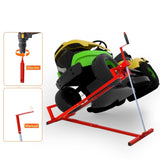 Heavy Duty Steel Riding Mower Lift, 880 Lbs Lawn Mower Lift Jack, Foldable Lawn Tractor Lift, W2913P326313