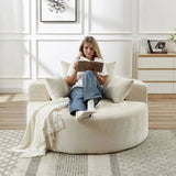 55'L Chenille Sponge single sofa,No Assembly Required,Fluffy Modern Sleeper Chair for Living room, W834P221027