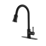 Single Handle High Arc Pull Out Kitchen Faucet,Single Level Stainless Steel Kitchen Sink Faucets W2287141940