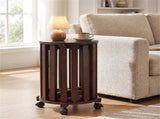 4-Piece Stackable Nesting Stools Set with Lockable Rolling Base, Solid Rubber Wood Dining Stools for 46625530