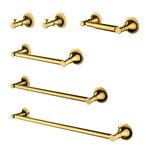 ZUN 6 Piece Brass Bathroom Towel Rack Set Wall Mount W2287P169795