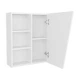 FM FURNITURE Pinedale Medicine Cabinet with Mirrored Door and Open Storage, White B128P301385