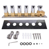 5-Function Silver Brass Shower Diverter Thermostatic Valve Shower Diverter Valve Constant 54087782
