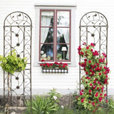 2 Pack Metal Garden Trellis 86.7" x 19.7" Rustproof Trellis for Climbing Plants Outdoor Flower W1586P243847