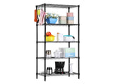 Changeable Assembly Floor Standing Carbon Steel Storage Rack Black 49349081