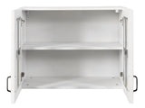 Wall Cabinet, Glass door Display Wall Mounted Cabinet, Floating Cabinet with inadjustable Shelves W331P379955
