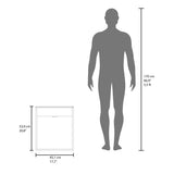 Bathroom Vanity 45 Meka, with Two Drawers and Open Shelf, Black B200P313687