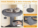 52" Tall Cat Tree Tower with Perches & Condos, Multi-Cat Playground with Scratching Posts 81736310