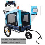 2-in-1 Bike Trailer & Push Cart for Pets - Detachable Bike Hitch & Push Handle Included W1364133910