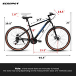 ZUN A24301 Mountain Bike 24 Inch Wheels, 21-Speed Mens Womens Trail Commuter City Mountain Bike,High W2563P173258