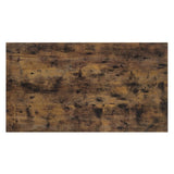 Rustic Oak Coffee Table with Sliding Barn Door B062P181423