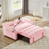 1 versatile foldable sofa bed in 3 lengths, modern sofa sofa sofa velvet pull-out bed, adjustable W2151127334