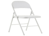 6pcs Elegant Foldable Iron & PVC Chairs for Convention & Exhibition White 05909506