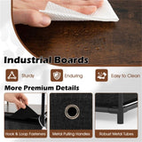 4-Drawer Fabric Storage Cabinet - Removable Foldable Drawers, Industrial Wood Top, Metal Frame with 35054697