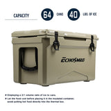 40Qt New Khaki Colored Insulated Box T2602P171111