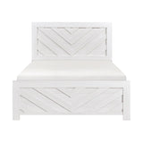 Contemporary White Finish Full Size Panel Bed Wooden Bedroom Furniture 1pc, Bed in a Box B011P250484