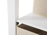 White painted pine wood frame, removable top, 87*53*87.5cm children's wooden bed with 3 fabric 45241765