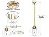 Gold Crystal Pendant Light Fixture Luxury Modern Kitchen Island Chandelier 5.11in Dining Room 56350511