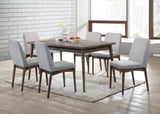 Grey Fabric Upholstered Dining Chair, Brown SR011805