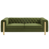 Mirod Comfy 3-seat Sofa with Tufted Back and Arm, Modern Metal Legs for Living Room N760P241405C