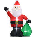 6 FT Lighted Christmas Inflatable Decoration, Inflatable Santa Claus with Large Gift Bag, Funny Blow 64475138