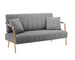 ZUN [New Design] Modern and comfortable beige Australian cashmere fabric sofa, comfortable loveseat with W2272P143269