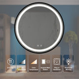 32inch Bathroom Led Classy Vanity Mirror with focused backplane,Black aluminum alloy frame,High W1992P210849