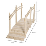 5 ft Wooden Garden Bridge Arc Footbridge 37810356