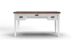 ZUN 53 inch Writing Desk, No Assembly Required, Jasmine Whitewash and Barnwood Finish B108P160167