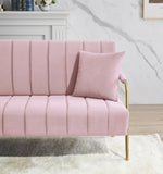 ZUN [New Design] Modern and comfortable beige Australian cashmere fabric sofa, comfortable loveseat with W2272P143271