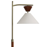 Contemporary Floor Lamp Zensa Brown Floor Lamp 110V, Standing Light for Living Room Centerpiece, B183P315130