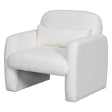 Stylish and Minimalist Teddy Fleece Single Sofa Chair with Arms and Pillow, Armchair, Accent Chair W1716P196469