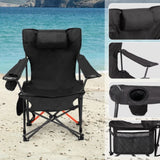 2 Pack 2-in-1 Camping Chair Reclining, Lightweight Folding Camping Chair with Adjustable Backrest & 02370354