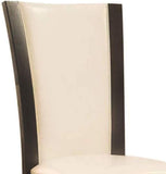 Style Comfort Contemporary 2pcs Counter Height Chairs Gray And White Leatherette Cushion Seat B011115668