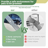 46 Inch Foldable Dog Grooming Table for Home with Adjustable Arm, Noose, Non-Slip Surface, and T3210P293739