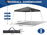 6x6ft Pop Up Canopy Tent, Outdoor Tent Canopy Foldable Portable Canopies for Camping, Patio, Easy Up 08481516