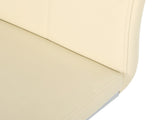 Modern Light Yellow PU dining chair living room chair upholstered chair, electroplated metal chair W210P375168